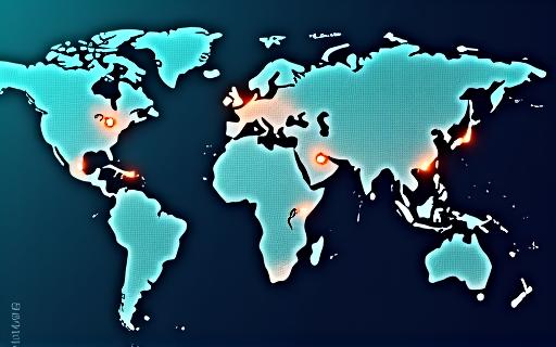 世界地図上にプロットされた取材拠点